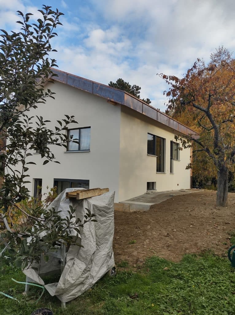 Vue extérieure pendant les travaux